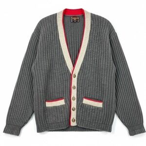 Vintage Wool Grandpa Cardigan L XL McGregor Gray Grunge Nirvana Style‎ Sweater